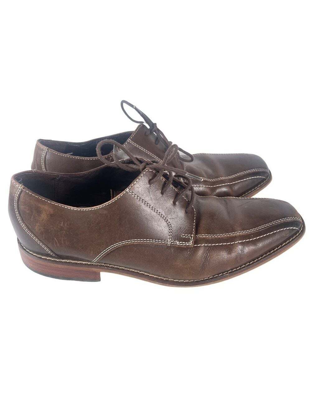 Florsheim Castellano Bike Toe Oxford Dress Shoes Brown Leather Size 9D